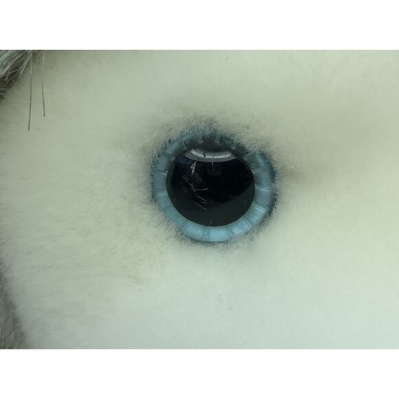 Aurora Flopsie Husky Wolf Plush 12” Blue Winter Hat Scarf Snowflake Vintage - Picture 12 of 14